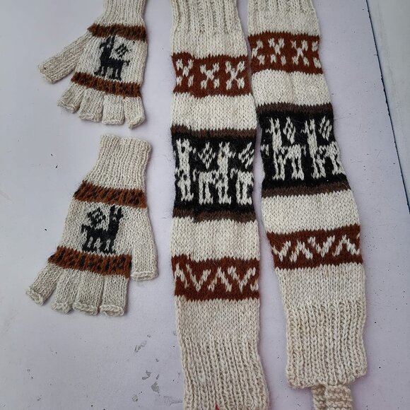 Warm Winter Leg Warmer Gloves Set - Picture 1 of 6